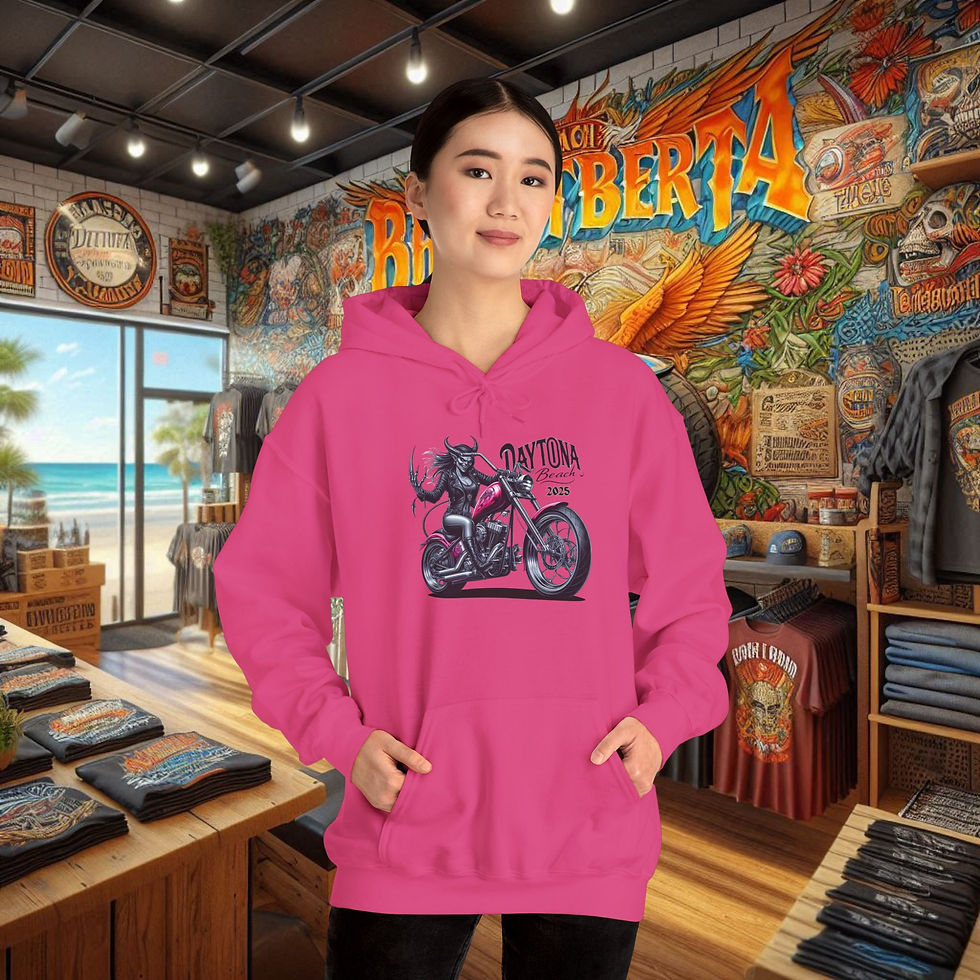 Thumbnail: Women's Comfort Hoodie: Ride with the Dark Queen, Daytona Beach 2025