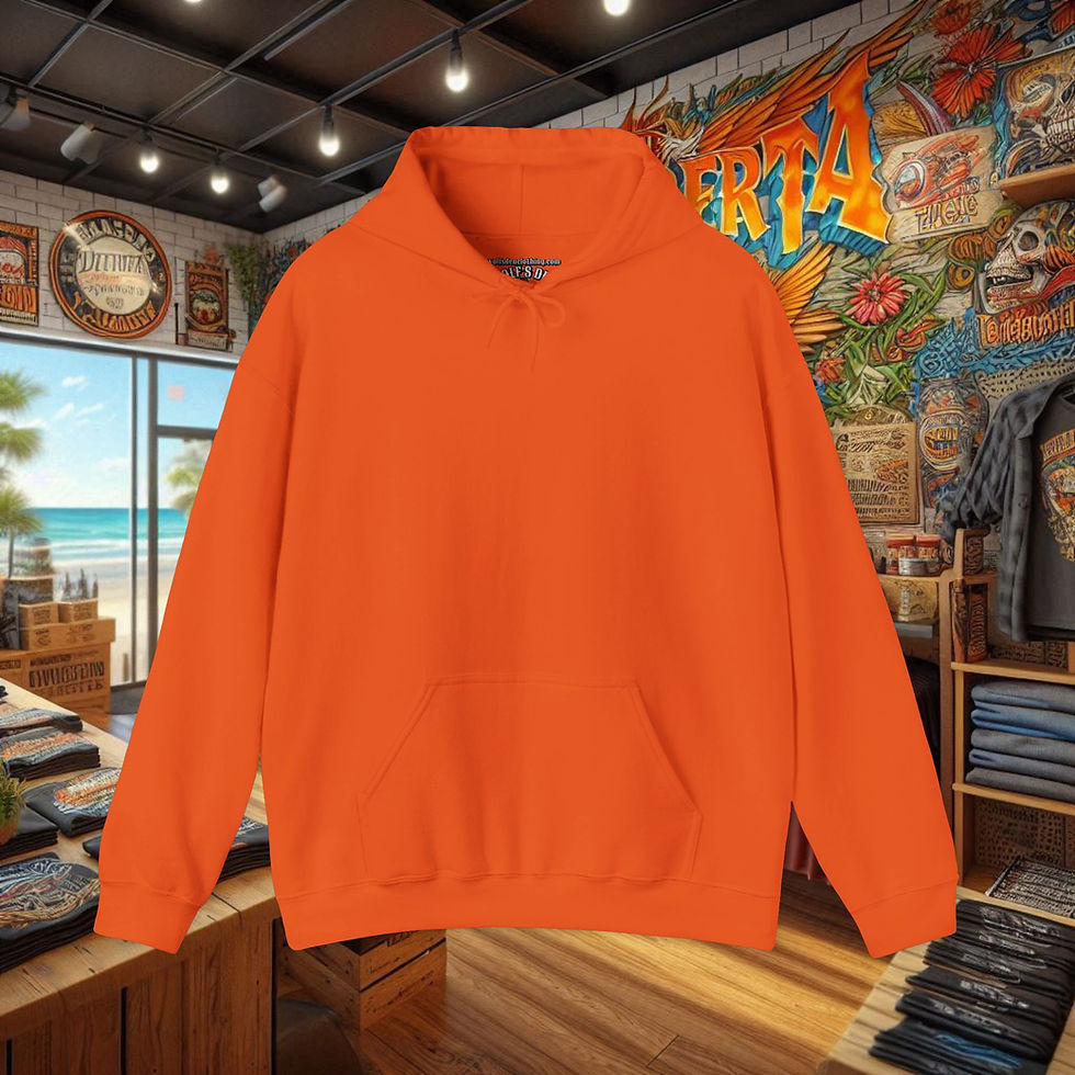 Thumbnail: Orange men's pullover hoodie
