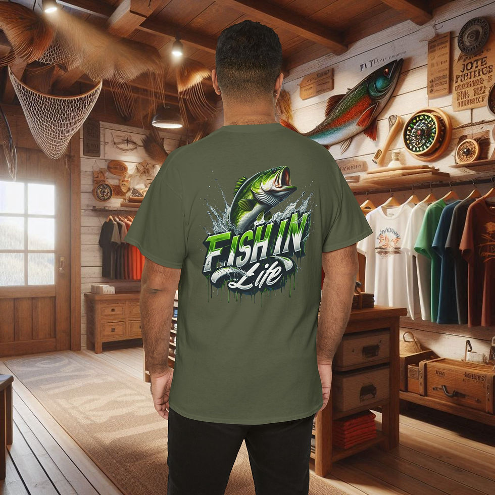 Thumbnail: Fishin Life graphic bass fishing t-shirt
