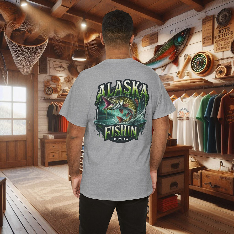 Thumbnail: Alaska Fishin Outlaw bass fishing graphic t-shirt