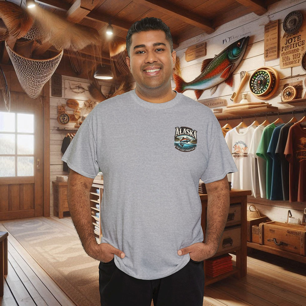 Thumbnail: Alaska Fishing T-Shirt – The Last Frontier Graphic Tees, funny cool top rated