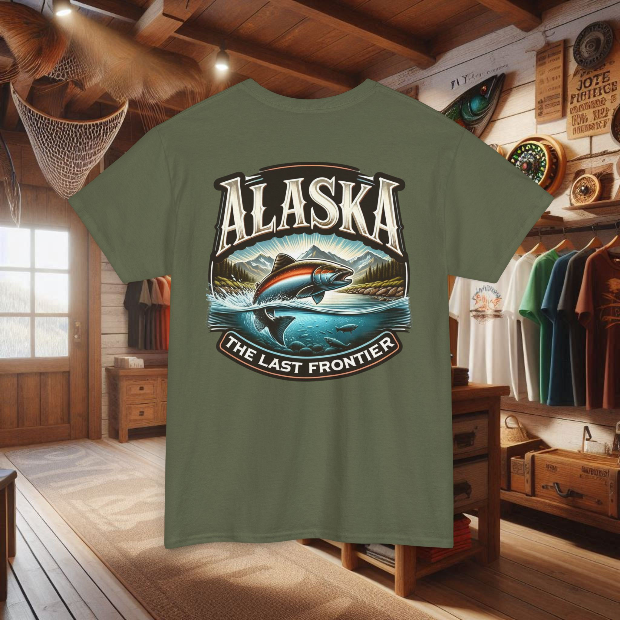 Alaska Fishing T-Shirt – The Last Frontier Graphic Tees, funny cool top rated