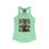 Thumbnail: Alligator Alcatraz Guard Racerback Tank tops with an alligator art print on front.