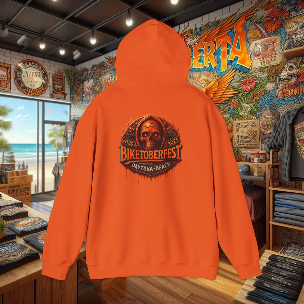 Thumbnail: Men's Biketoberfest 2025 Daytona Beach Hoodies, pullover hooded sweatshirts, Men's Biker Hoodie, Wolf's Den Clothing