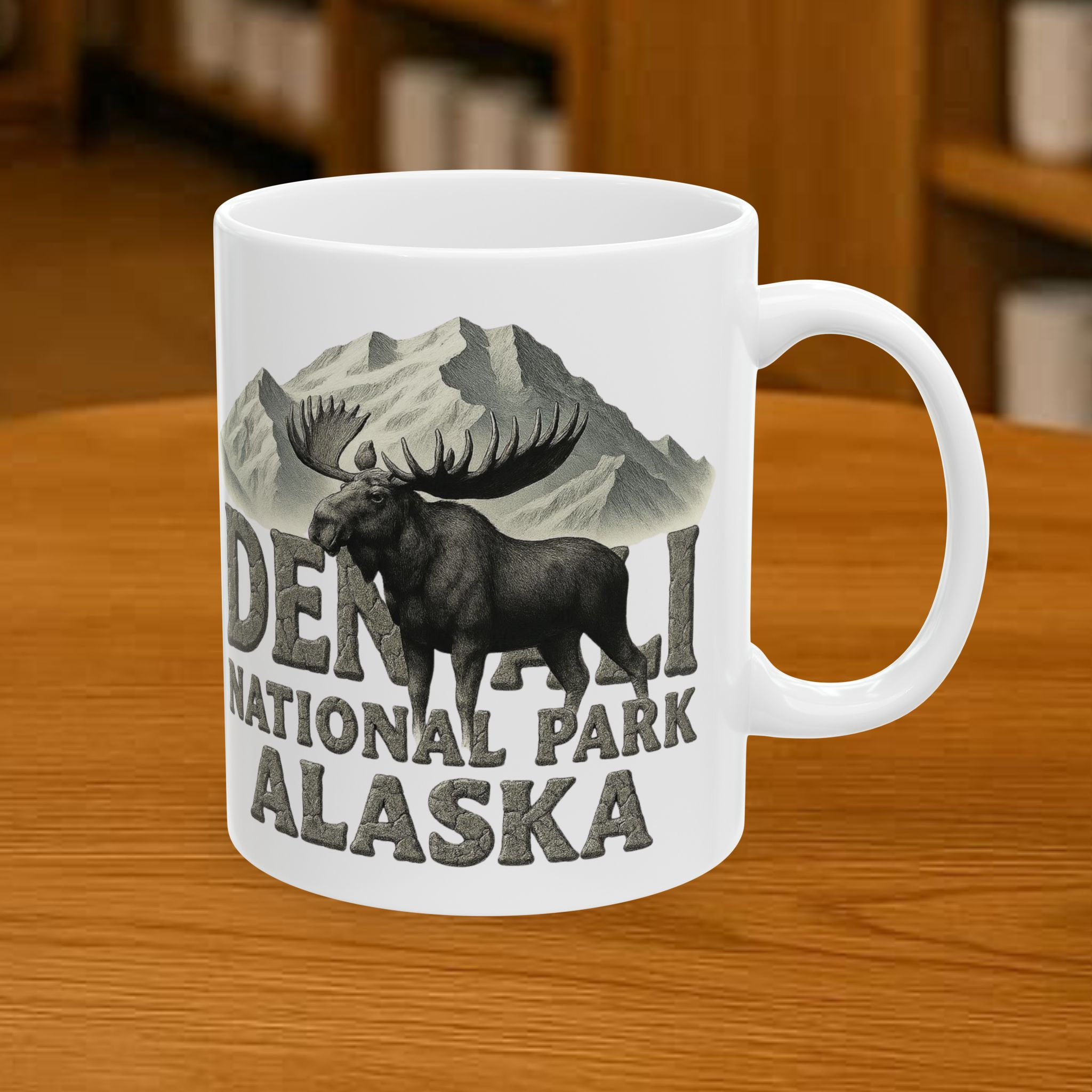 Denali National Park Alaska moose coffee mug