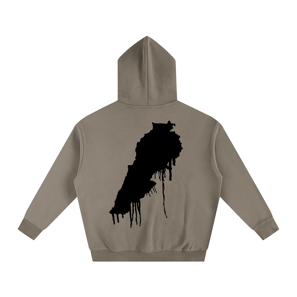 Thumbnail: Lebanon Dripping Oversize Fleeced Hoodie