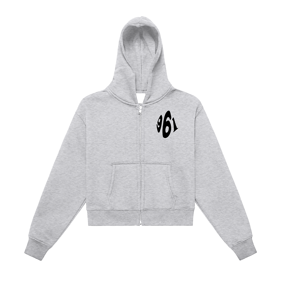 Thumbnail: 961 Zip-Up Cropped Hoodie