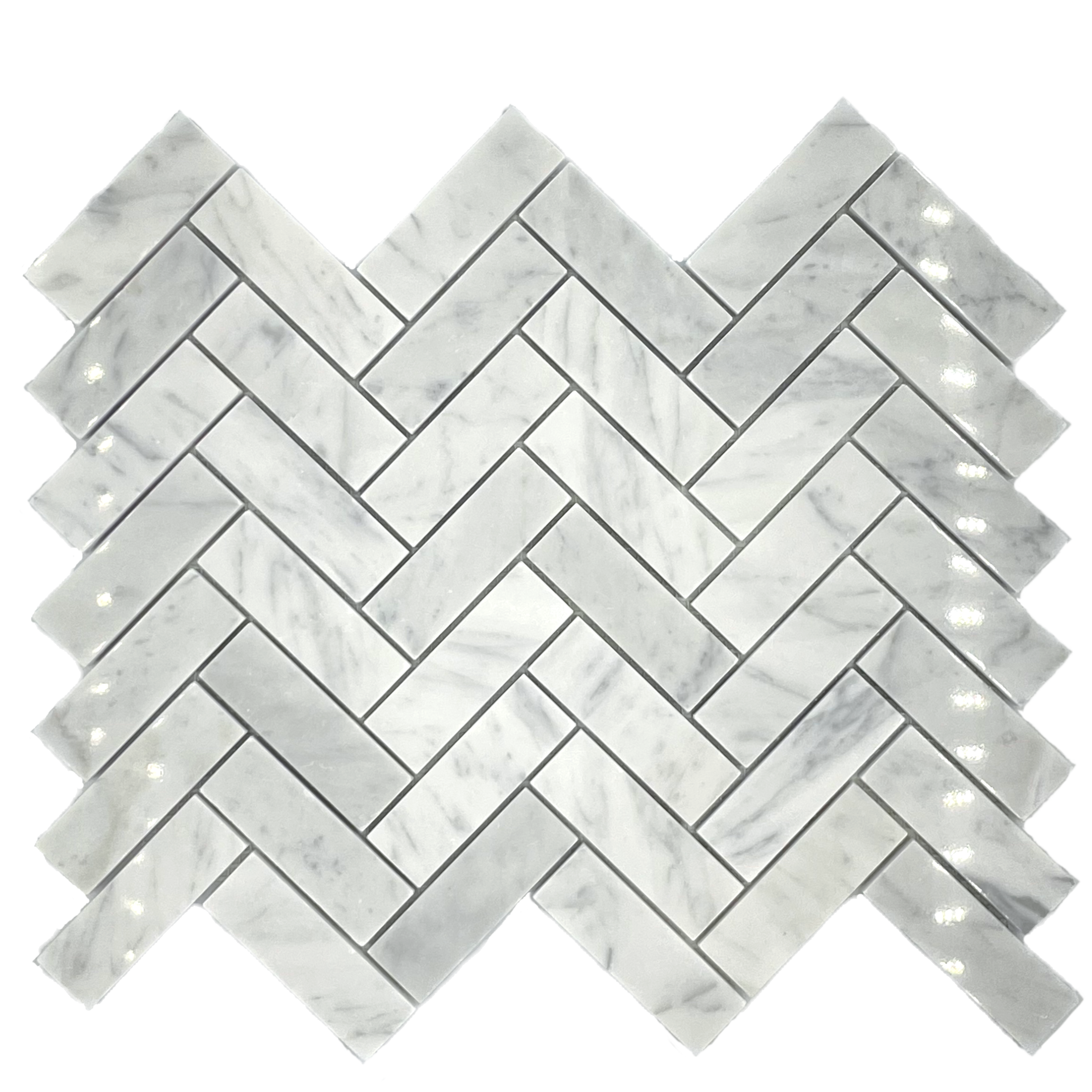 GD Herringbone Carrara 1" X 3" Polished
