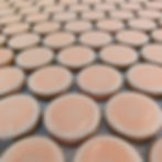 Thumbnail: Large Penny Rounds Eggshell Rose Angled Picture