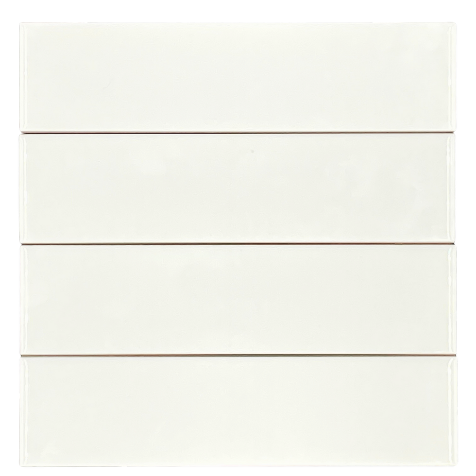 Coast White Gloss: four pieces of white body ceramic wall tiles | subway tile | wall tile