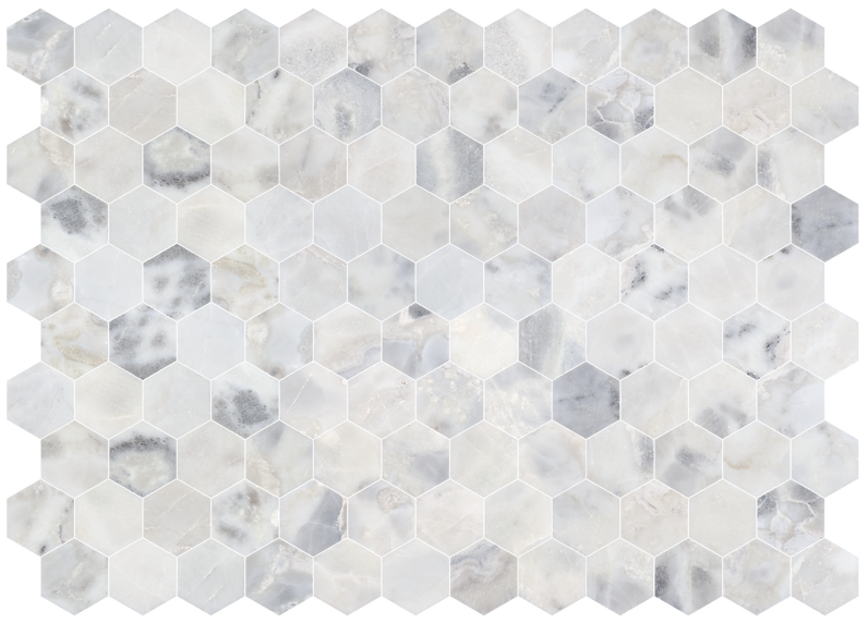 Thumbnail: GD Aegean White 3” Hexagon Honed