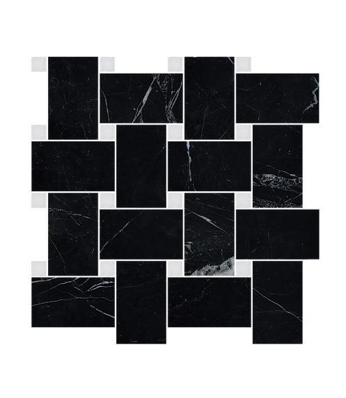 Thumbnail: GD Nero Marquinia Basketweave with White Dot Honed