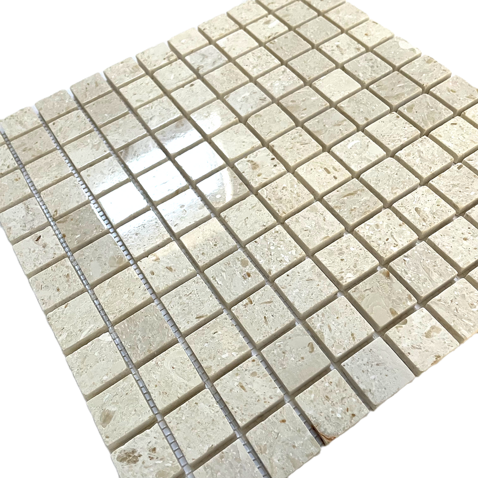 Thumbnail: White Limestone Polished 1" X 1"