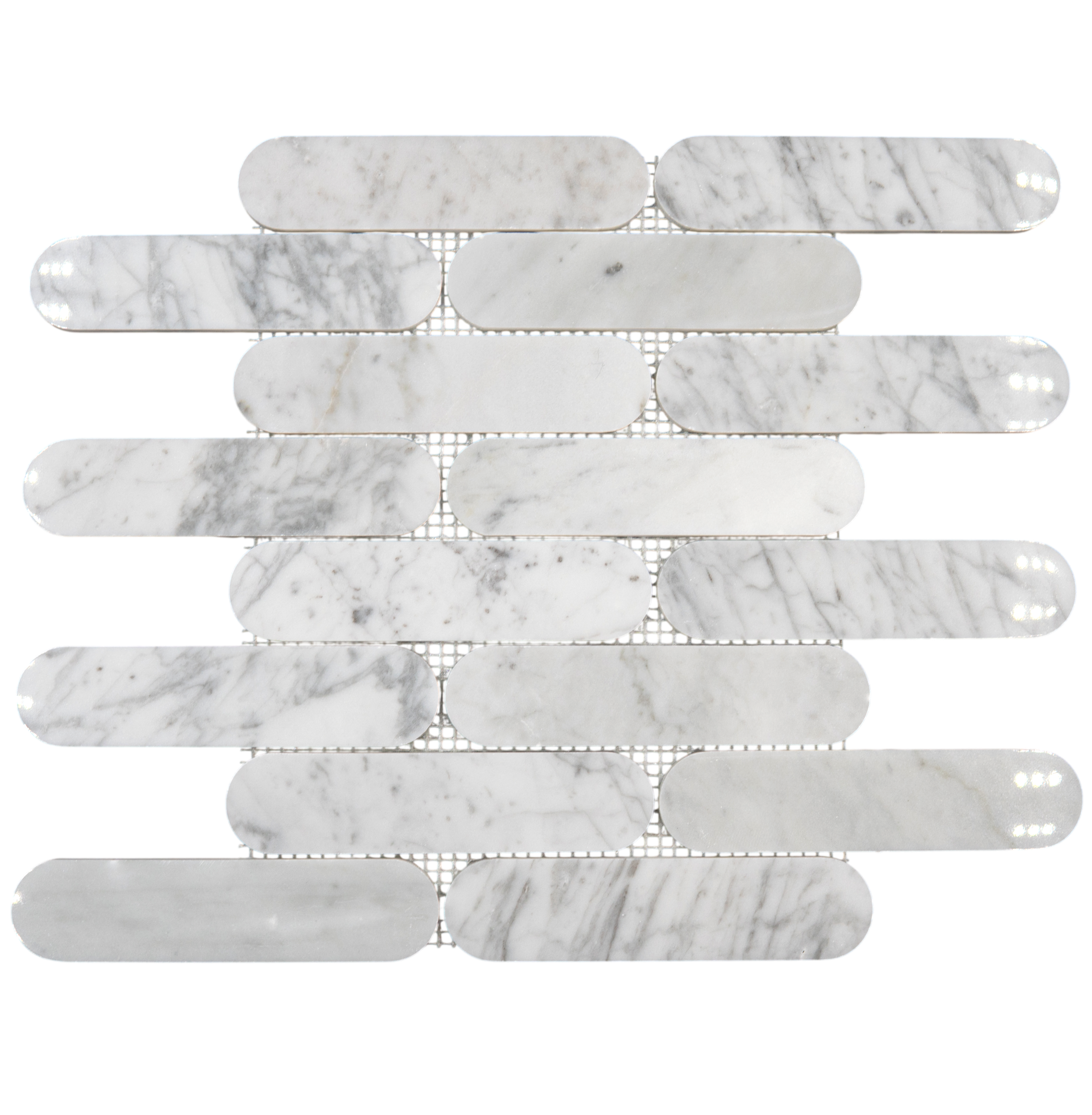 Zed Elongated Oval Carrara Polished