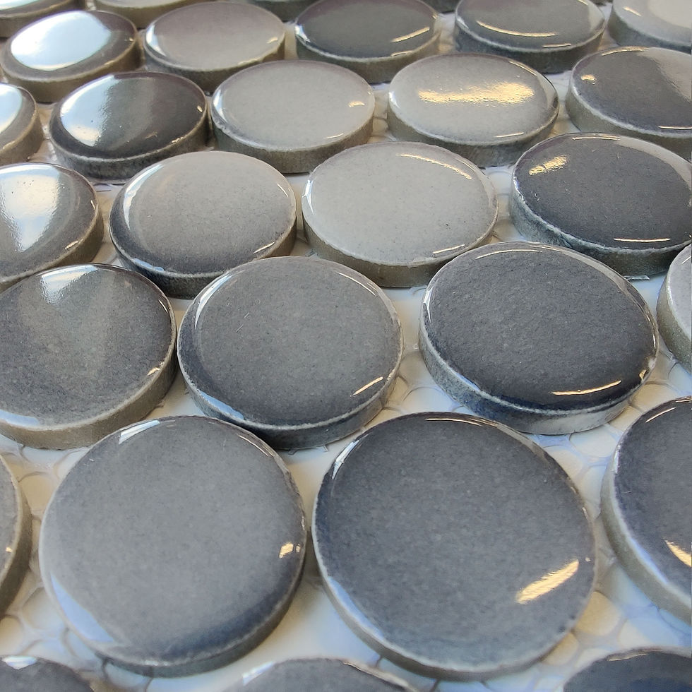 Large Penny Rounds Grey Shade Angled Picture