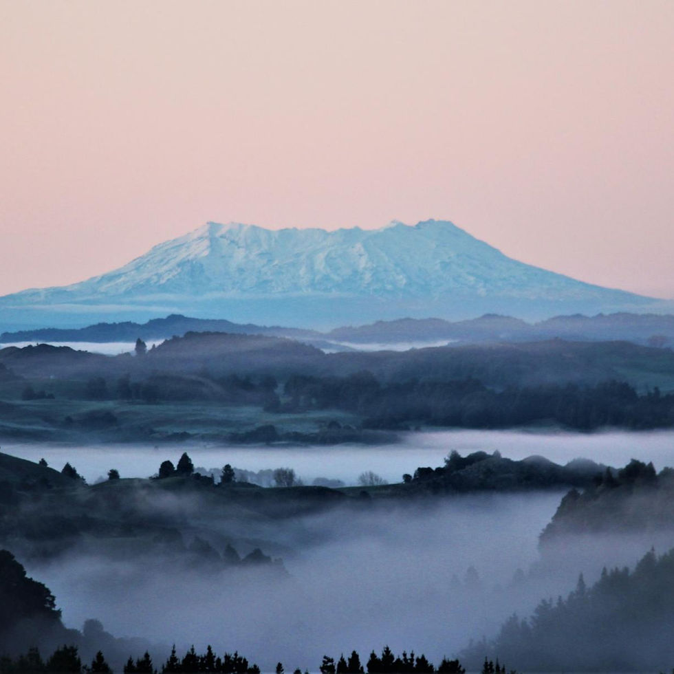 Sunrise over My Ruapehu from Ripples Retreat