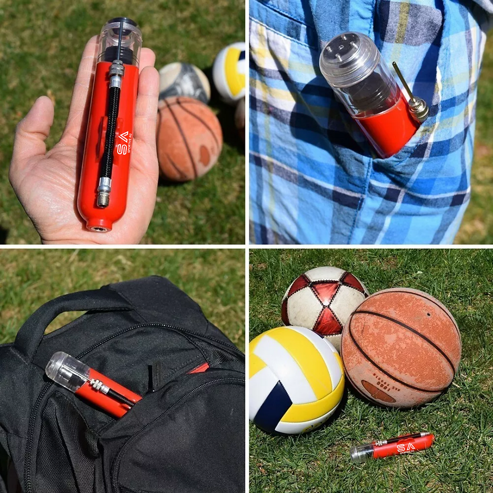 Thumbnail: Portable Mini Hand Ball Pump Air Pump for Football Basketball Soccer Ball