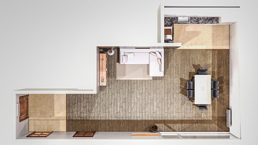 Thumbnail: Modern Living with Kitchen