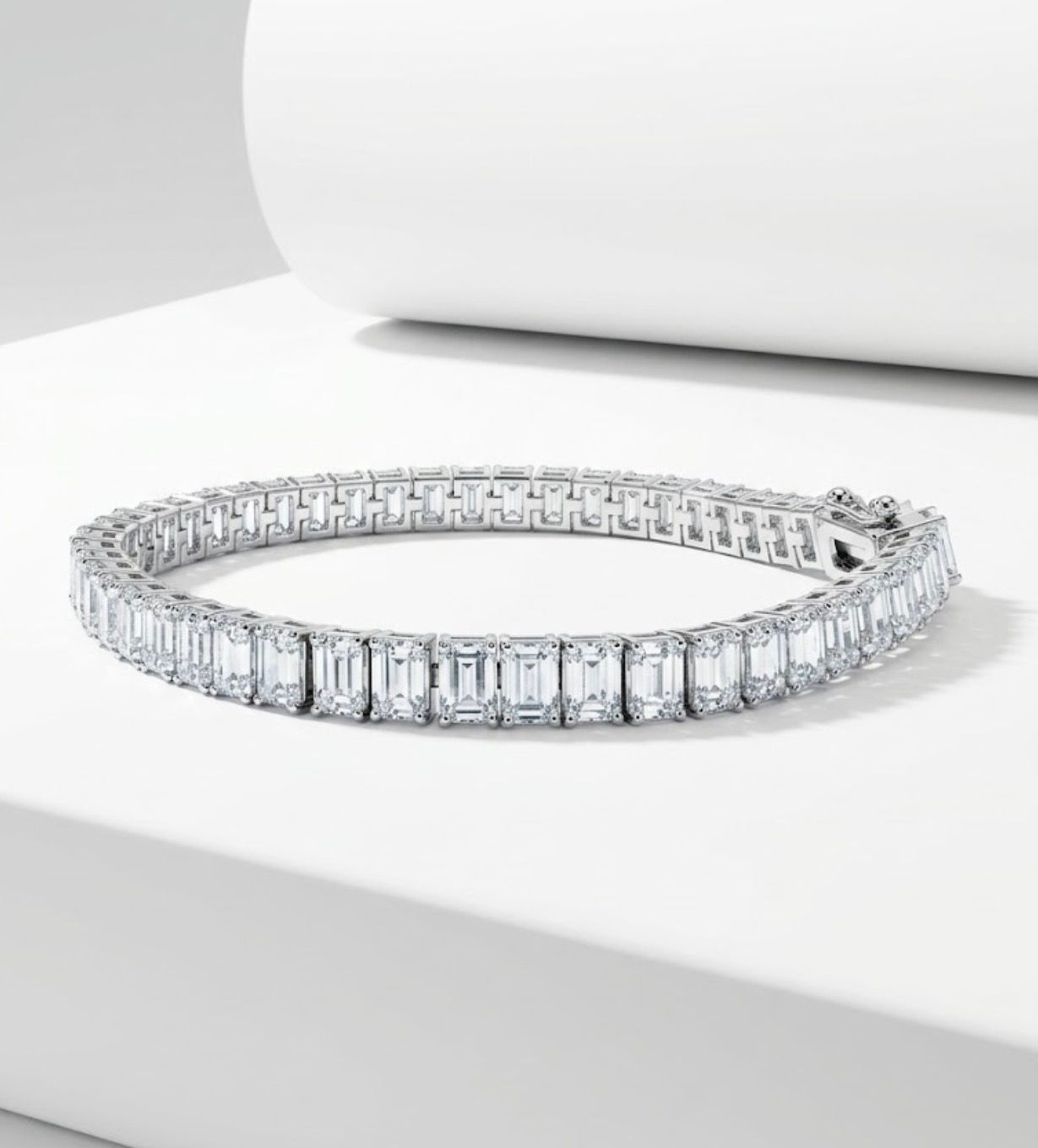 Linea Step-Cut Tennis Bracelet