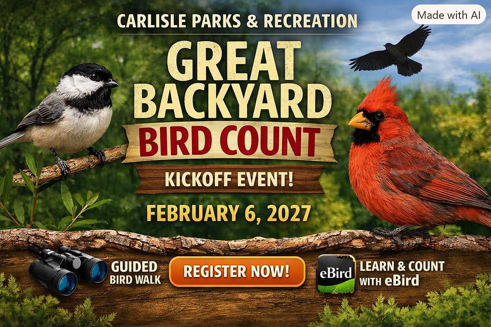Great Backyard Bird Count Kickoff – Carlisle Parks & Recreation