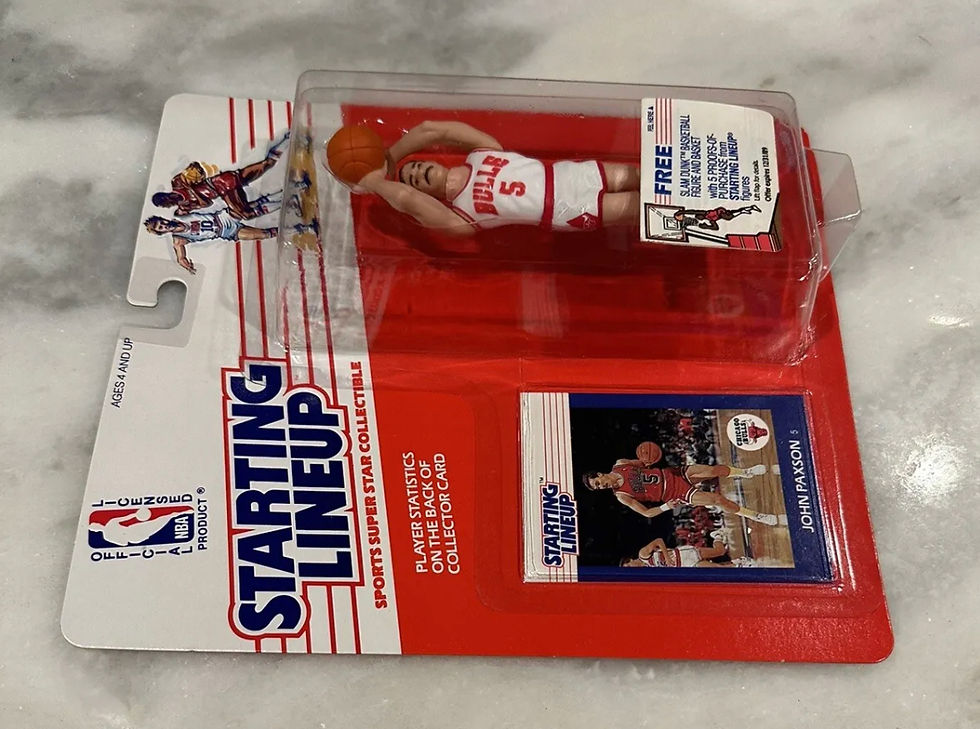 Thumbnail: 1988 JOHN PAXSON BULLS ROOKIE STARTING LINEUP MINT With STICKER!