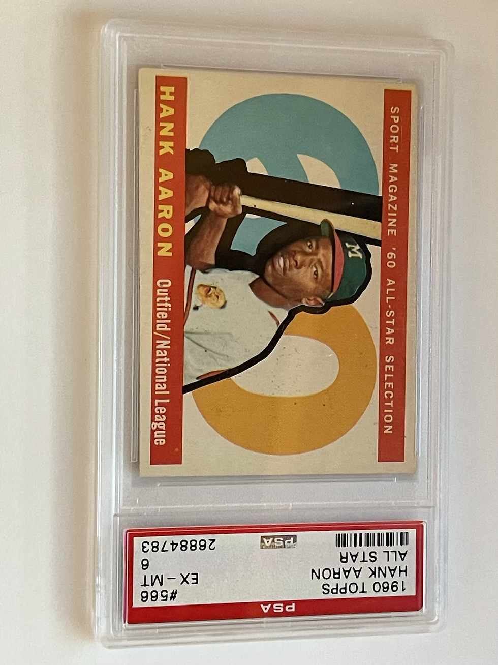 Thumbnail: 1960 TOPPS HANK AARON ALL-STAR #566 PSA "6"