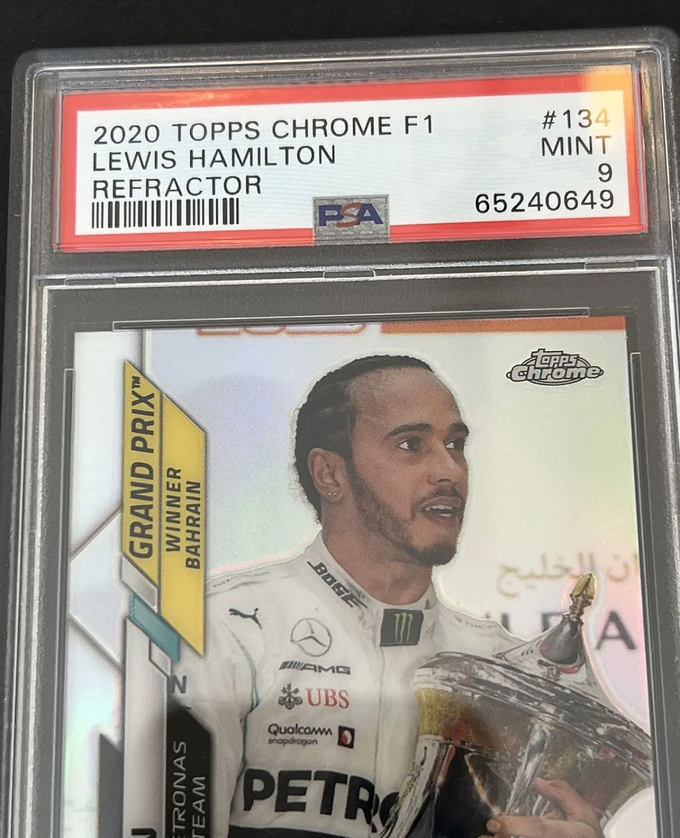 Thumbnail: 2020 Topps Chrome Formula 1 F1 LEWIS HAMILTON Refractor #134 PSA 9 RARE!