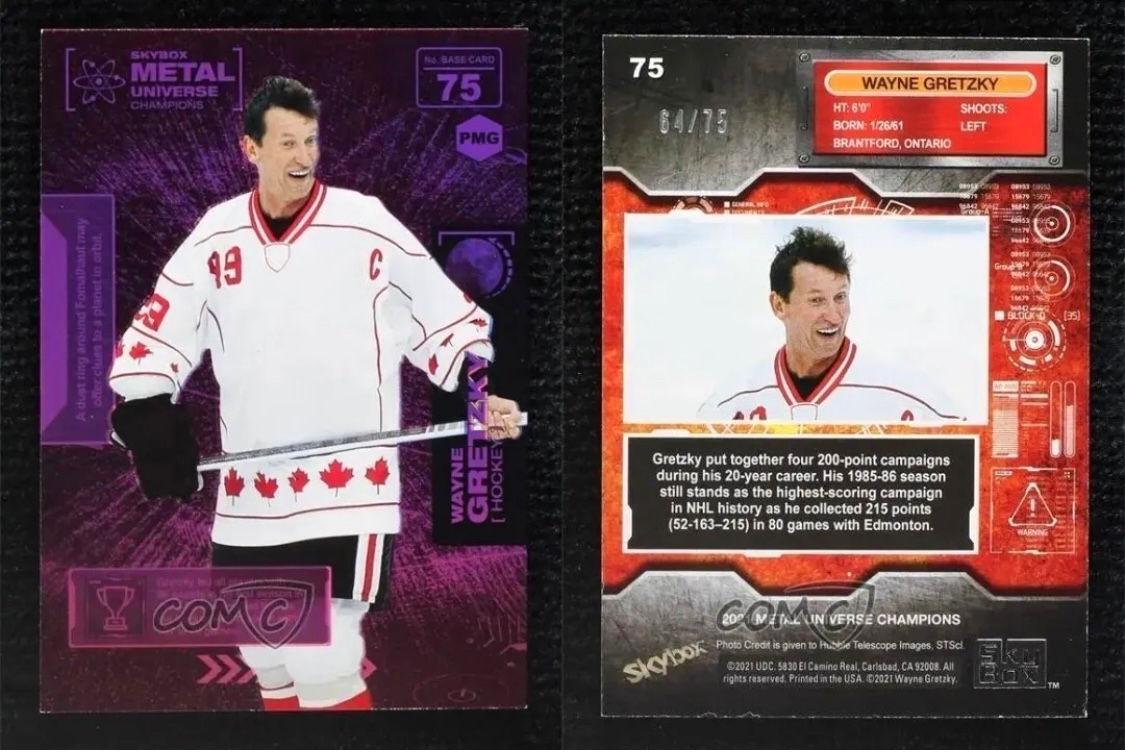 2021 Skybox Metal Universe Champions PMG Pink 64/75 Wayne Gretzky #75