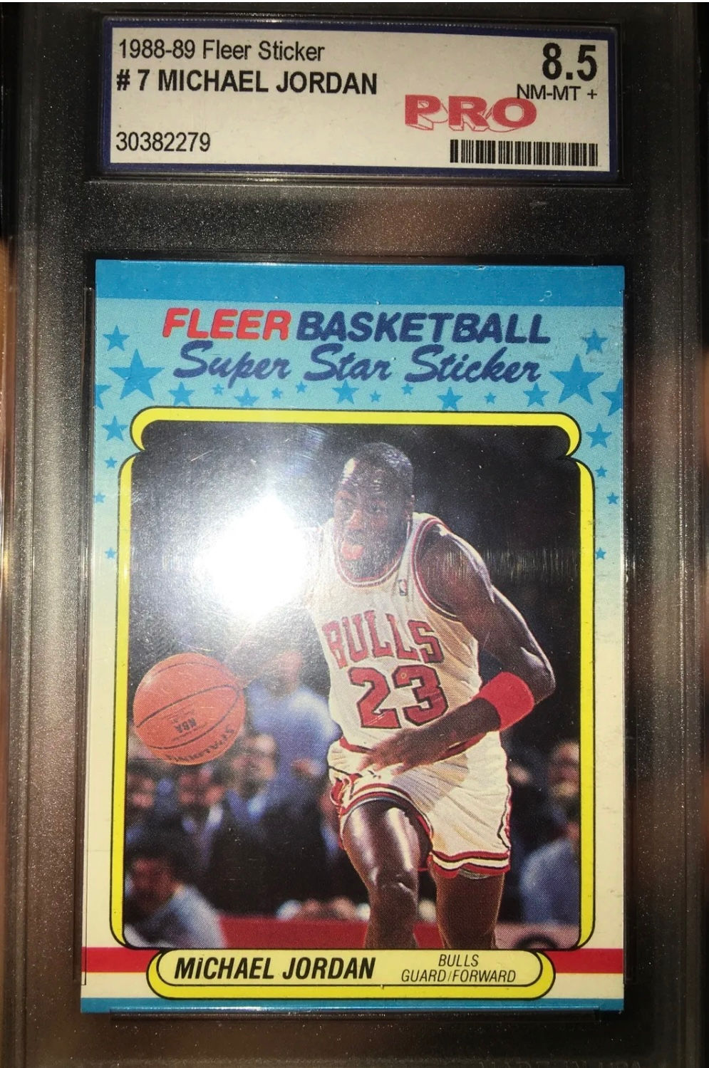 1988-1989 Fleer Sticker Michael Jordan PRO 8.5 PSA 9?