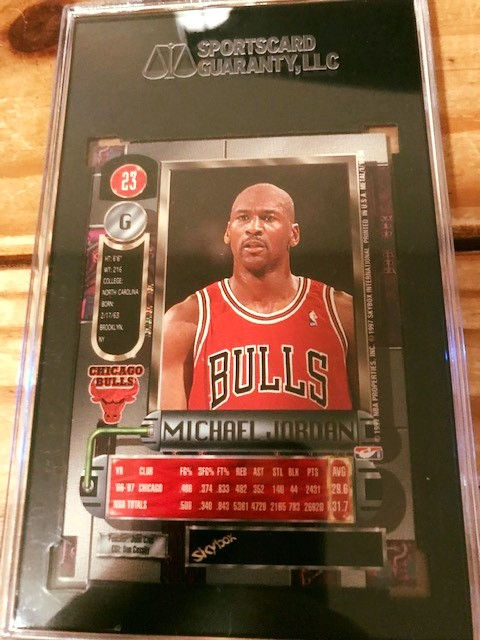 Thumbnail: 1997-98 MICHAEL JORDAN METAL UNIVERSE FOIL REFRACTOR #23 HOF SGC "8.5" NM/MT+