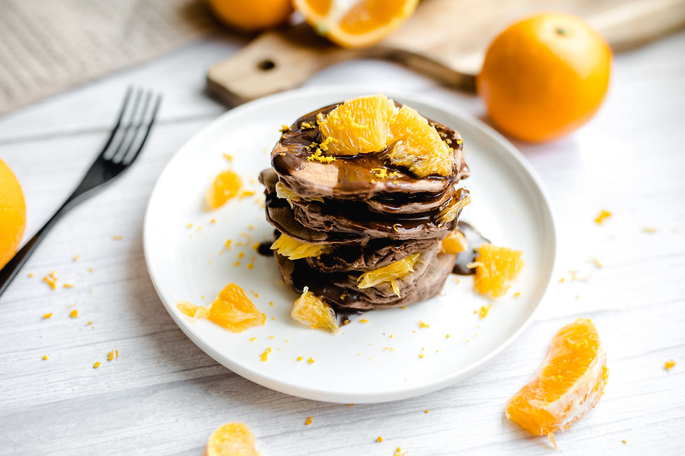 Vegan Chocolate Orange Pancakes