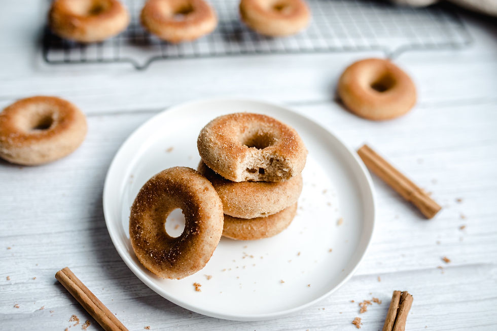 Vegan Baked Cinnamon Doughnuts