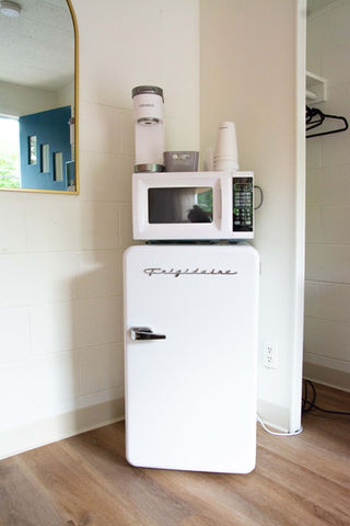Retro mini-fridge at Al & Sally's Motel in Northwest Indiana