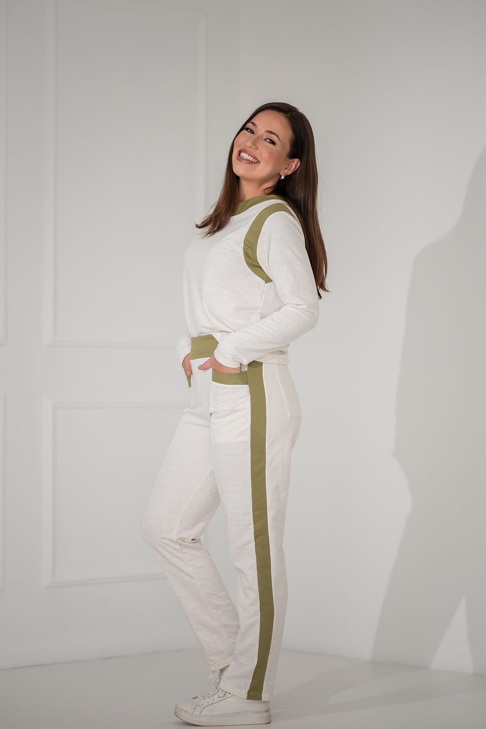 Miniatura: Conjunto Blusão + Calça em Moletom Bicolor