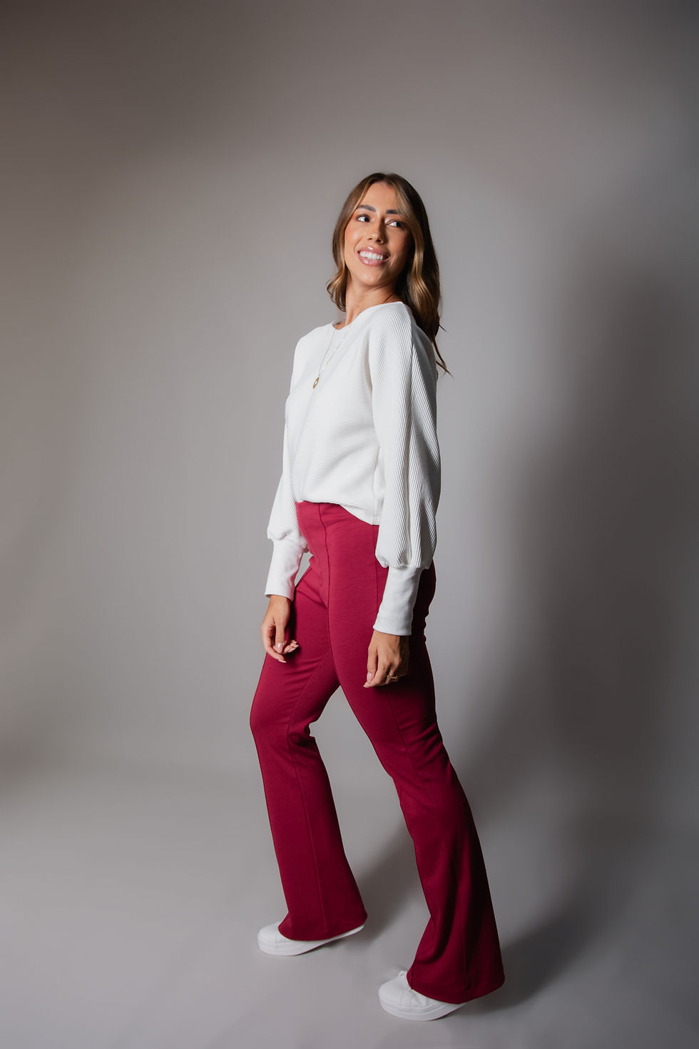 Miniatura: Calça Flare Com Vinco Classic