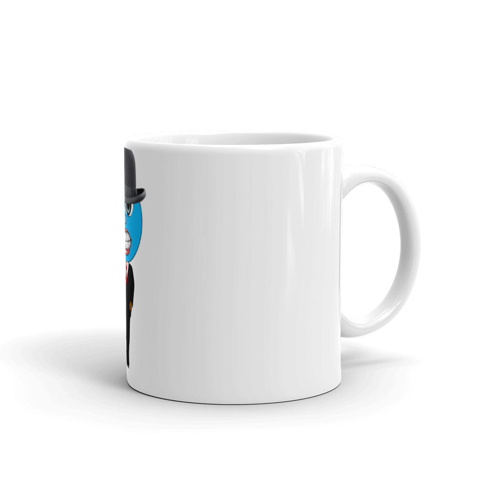 White glossy mug