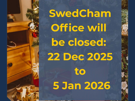 SwedCham Taipei Office Closed During Christmas Break