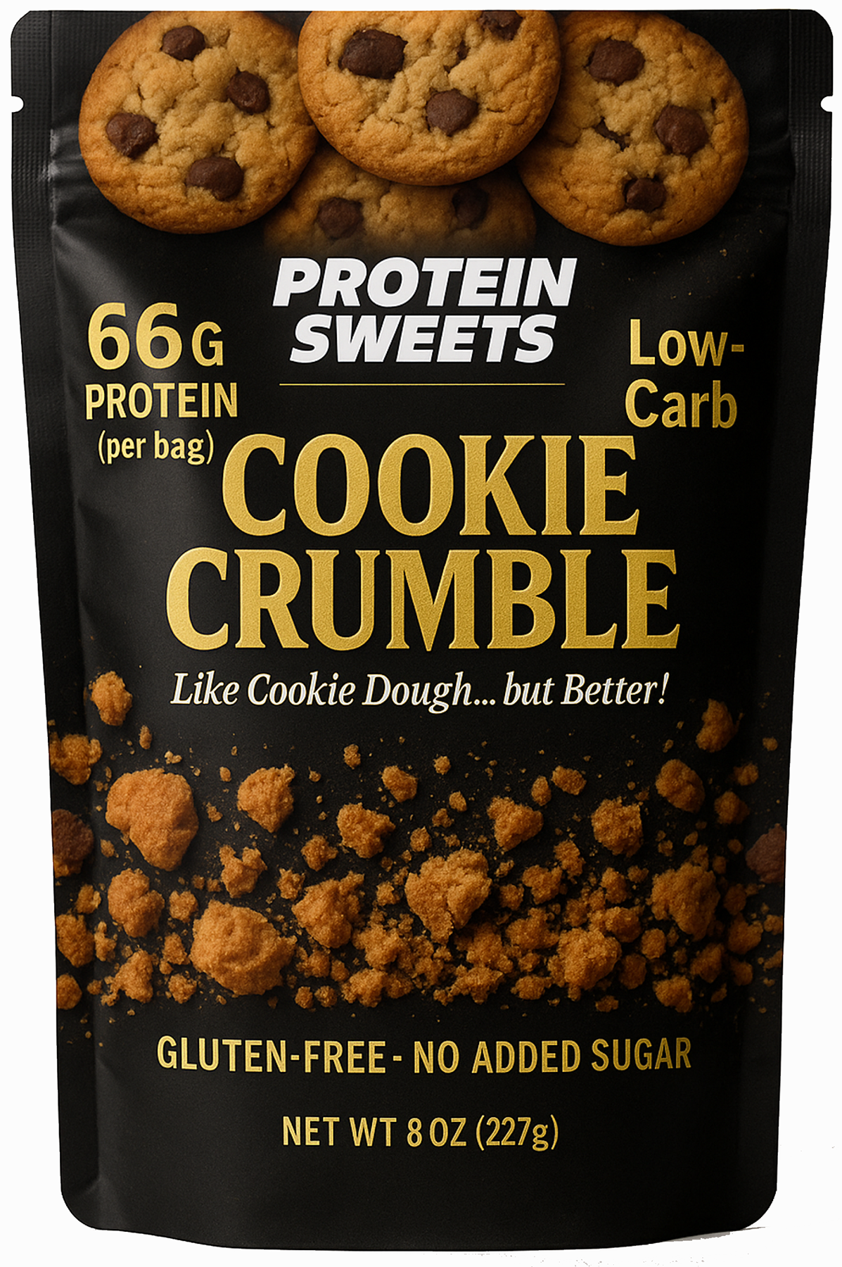 Cookie Crumble (66g Protein) Zero Sugar & Gluten, Keto & Diabetic friendly