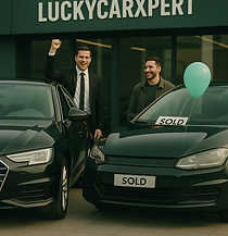 2 Männer vor einem autohaus