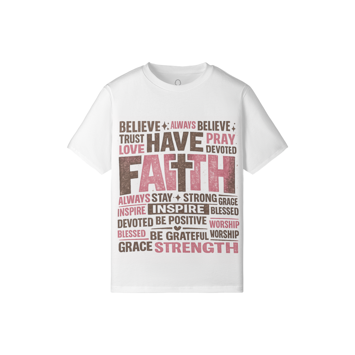 Faith_PinkBrown_Womens Slim FitTee