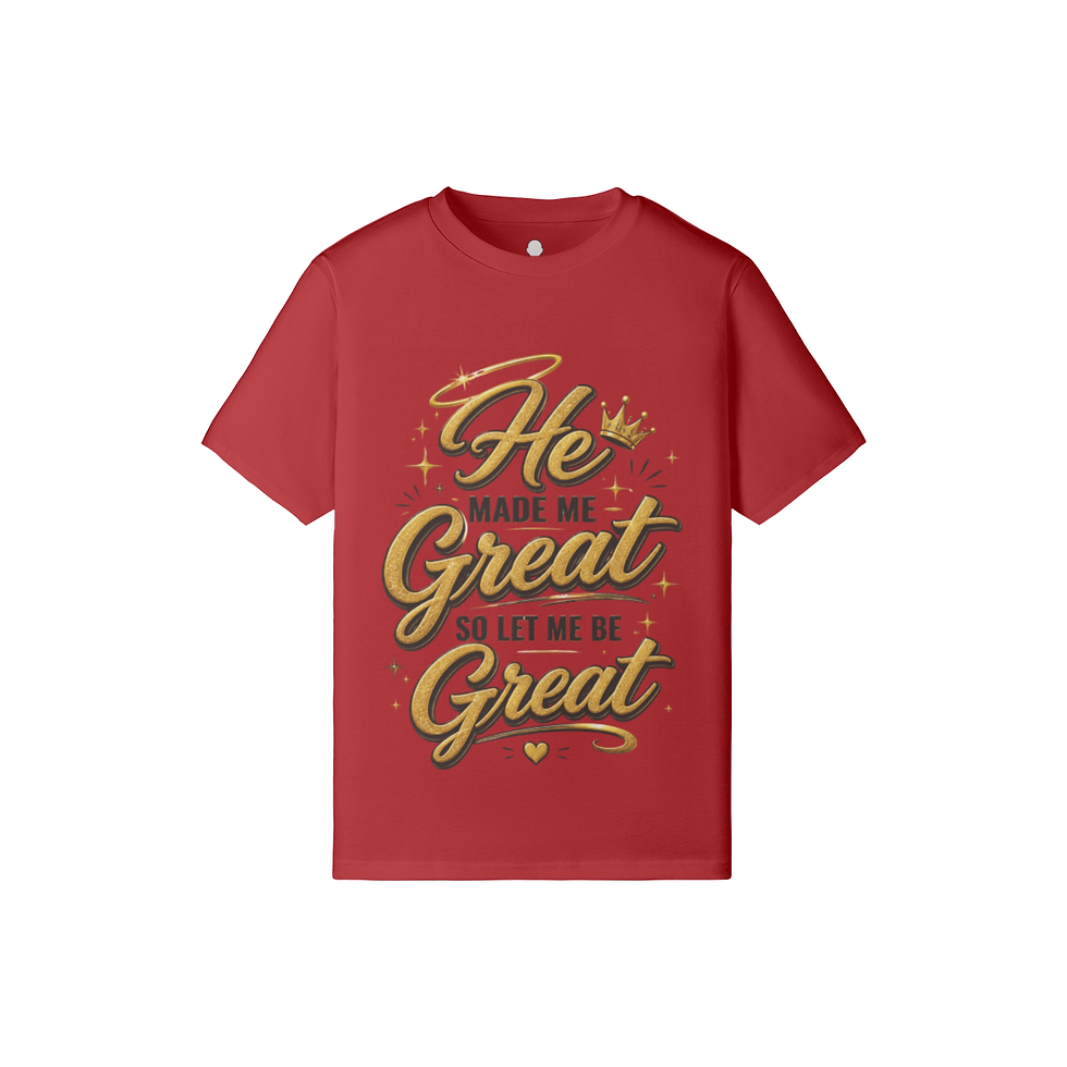Thumbnail: HeMadeMeGreat_GoldBlack Womens Slim Fit Tee