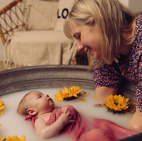 photographe naissance bain fleurs 67 alsace strasbourg