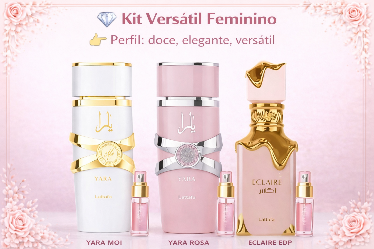 3 Decants 5ml 💎 Kit Versátil Feminino