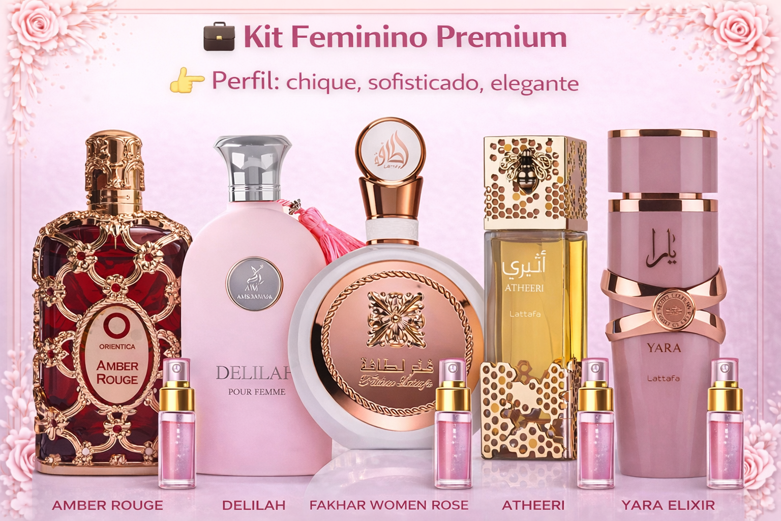 5 Decants 💼 Kit Feminino Premium