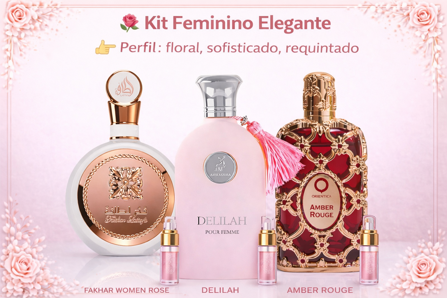 3 Decants 5ml 🌹 Kit Feminino Elegante
