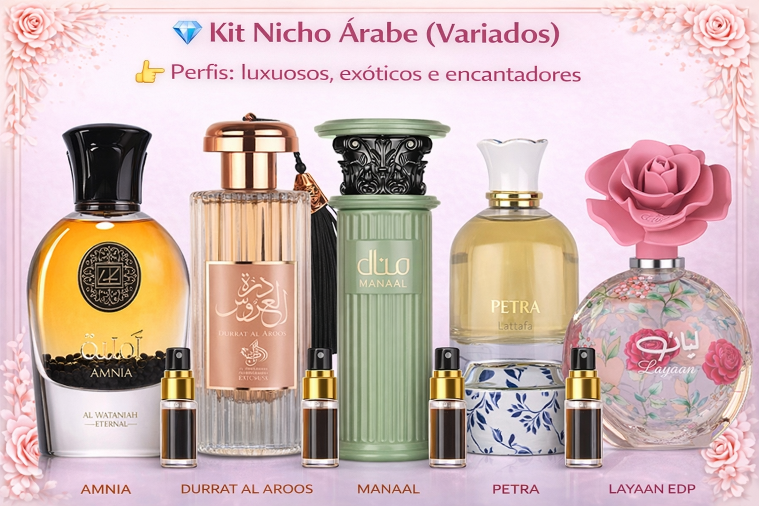 5 Decantes (5ml) 💎 Kit Nicho Árabe (Variados)