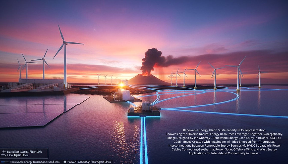 Renewable Energy Island Sustainability REIS Representation Showcasing the Diverse Natural