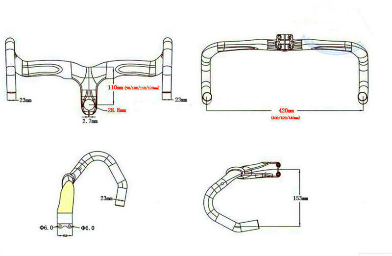 Miniatura: MANUBRIO DE CARBONO CINELLI  390. GRMS 420x110mm