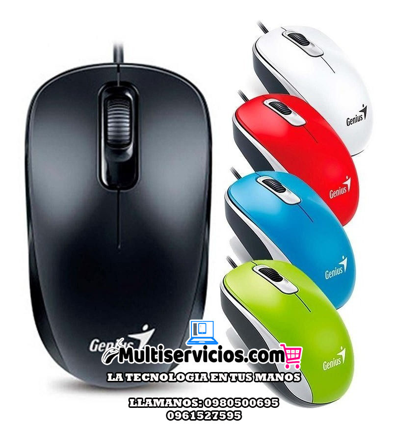 MOUSE GENIUS USB DX-110 (BLUE, RED, BLAC