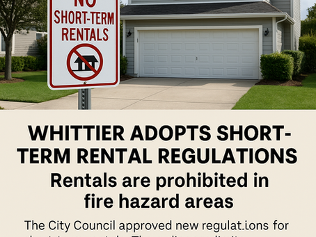 Whittier City Council Unanimously Approves Short-Term Rental Ordinance With New Fire Hazard Restrictions